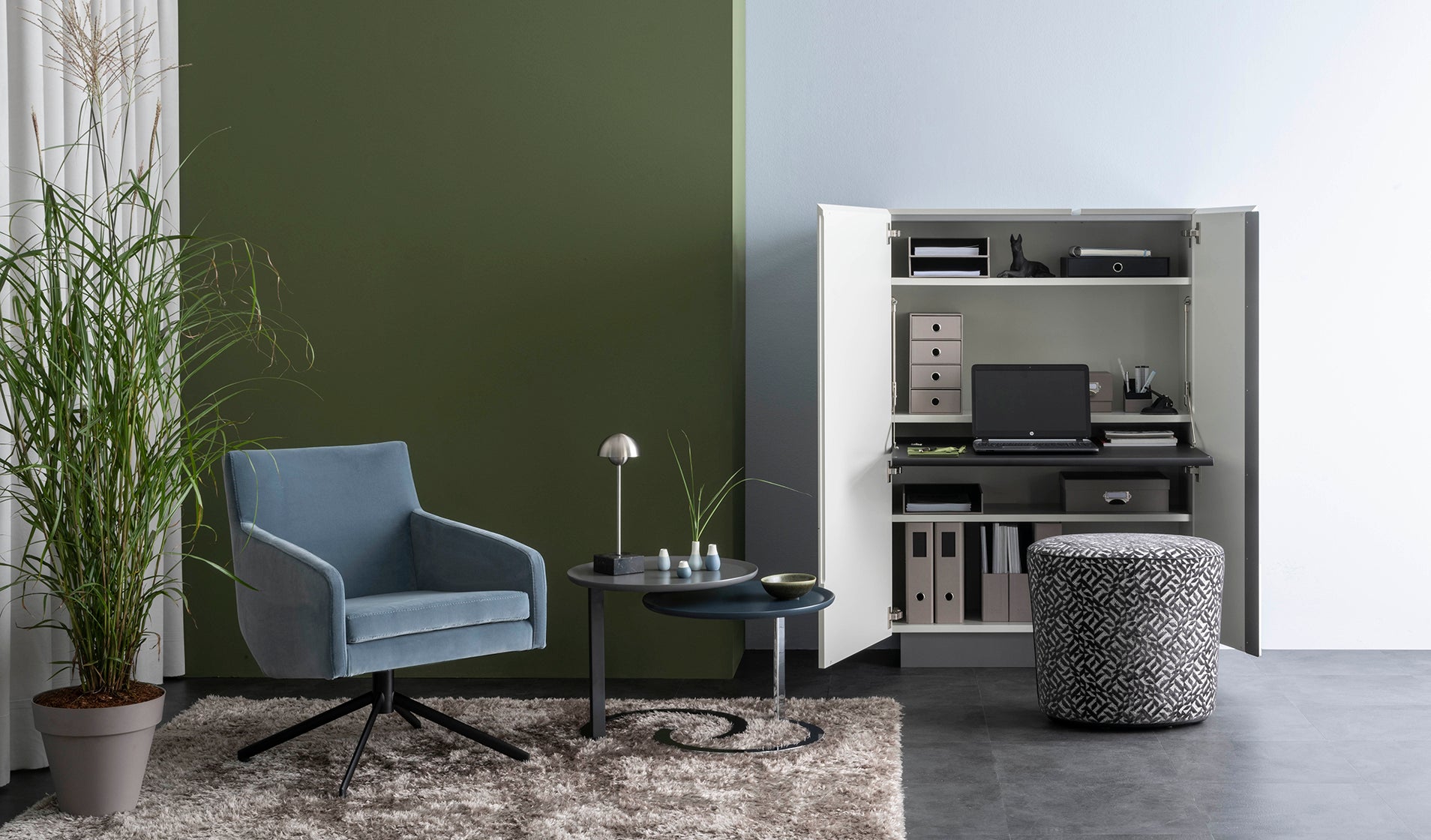 Homeoffice mit Möbelsystem Gap von Christine Kröncke Interior Design.